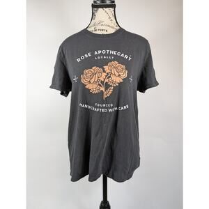 Schitts Creek Womens L T-Shirt Top Rose Apothecary Graphic Short Sleeve Crewneck